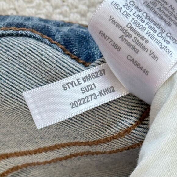 Madewell The Perfect Vintage Jeans in Blue Hoyne Wash Raw Hem High Rise Size 33 - Picture 11 of 11